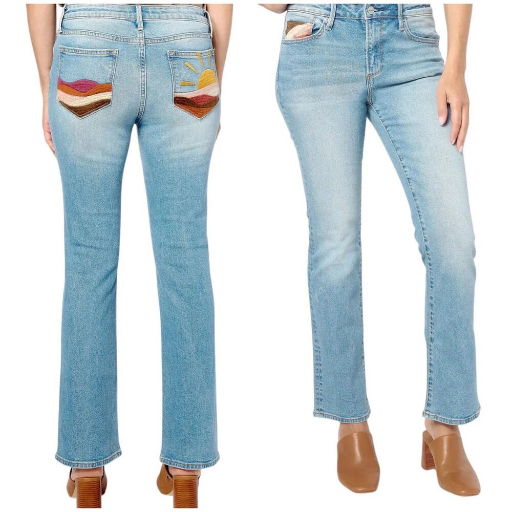 NWT Driftwood Kelly Bootcut Embroidered Jeans Plus Size 26